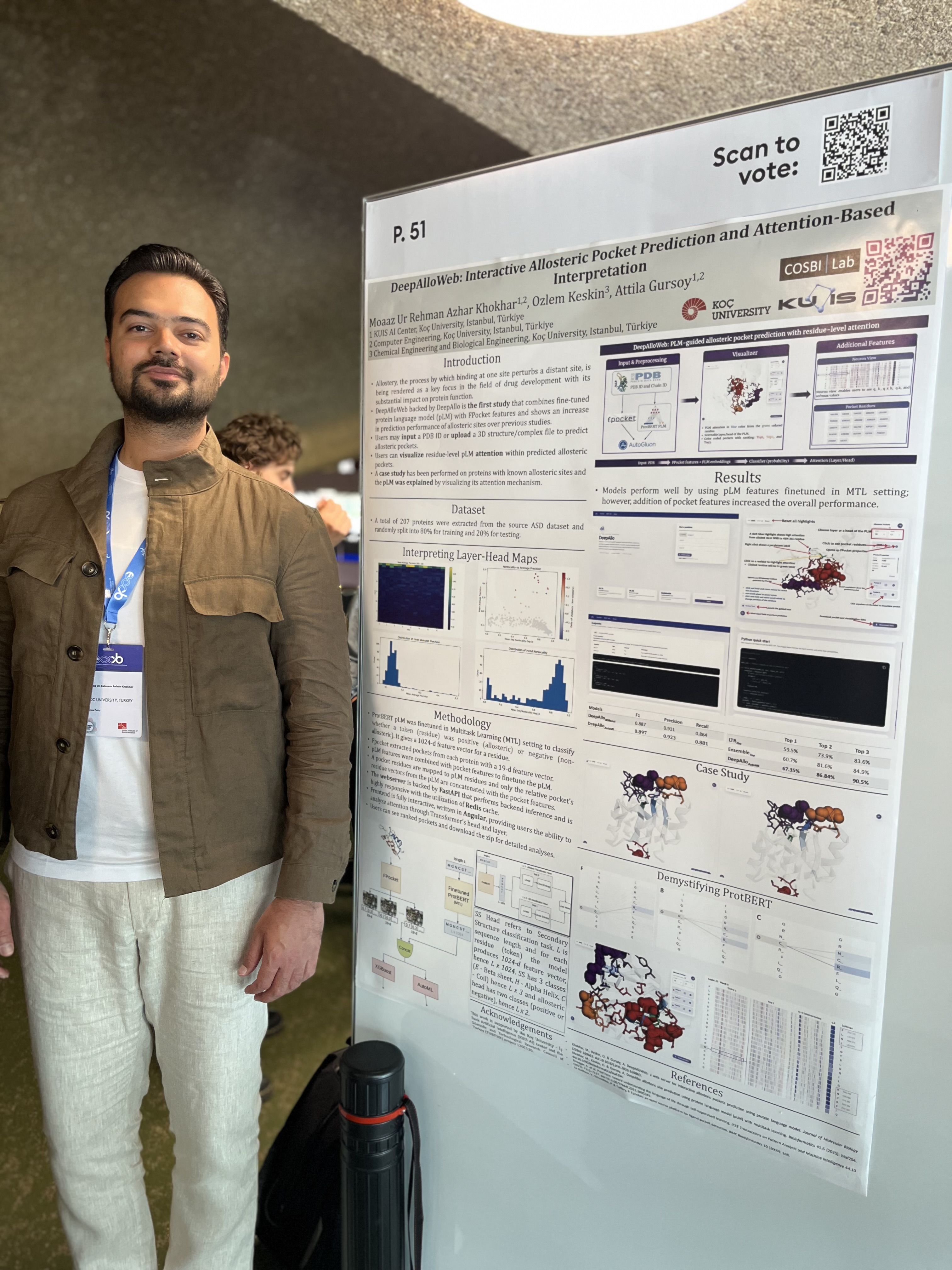 Moaaz Presenting DeepAlloWeb at ECCB 2026