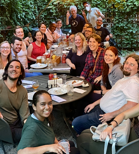 Attendees at the second of two informal BOSC 2022 dinners